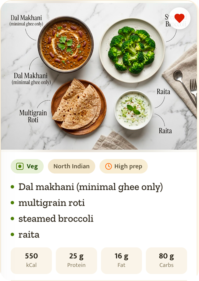 21meals app — meal with calories and macros